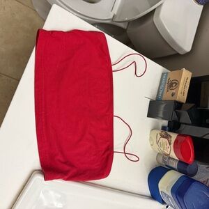 Red Strapless Tube Top